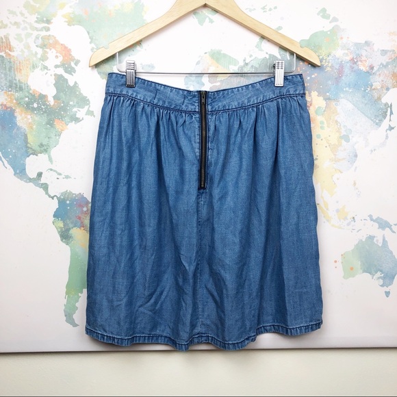 NWT Madewell Faded Indigo Skirt Size 10 - Picture 8 of 8